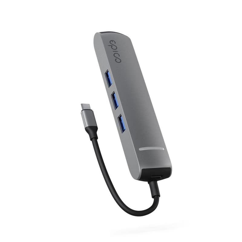 Epico 6v1 Slim Hub 8K s USB-C konektorom - šedá 3