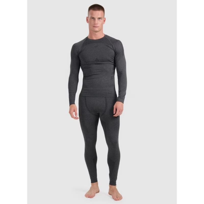 Pánske termo tričko s dlhým rukávom 4F SEAMLESS UNDERWEAR M237-WAW25USEAM237-21M-BLACK MELANGE 5