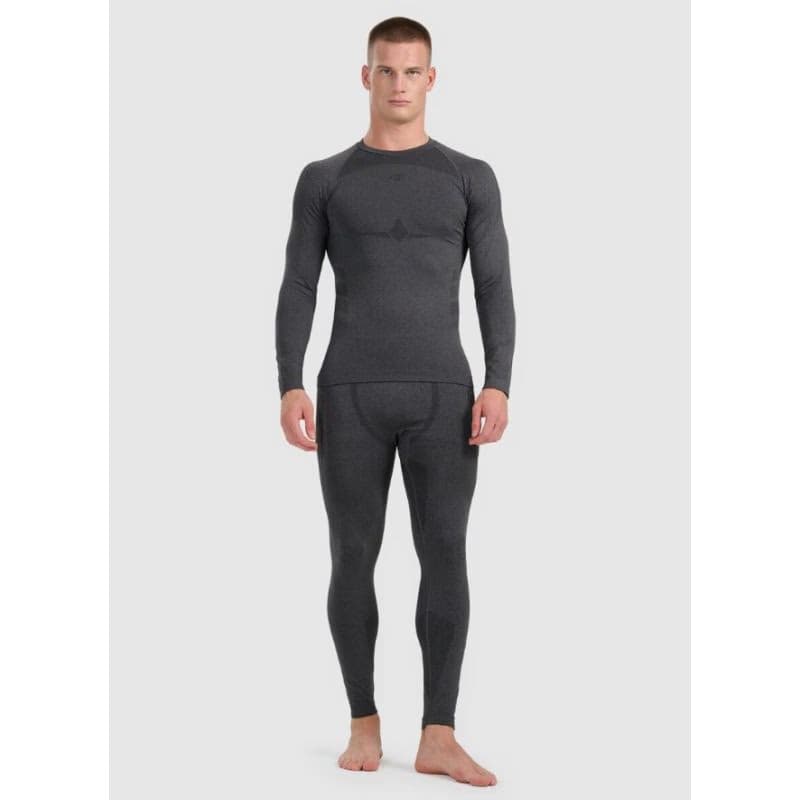 Pánske termo tričko s dlhým rukávom 4F SEAMLESS UNDERWEAR M237-WAW25USEAM237-21M-BLACK MELANGE 6
