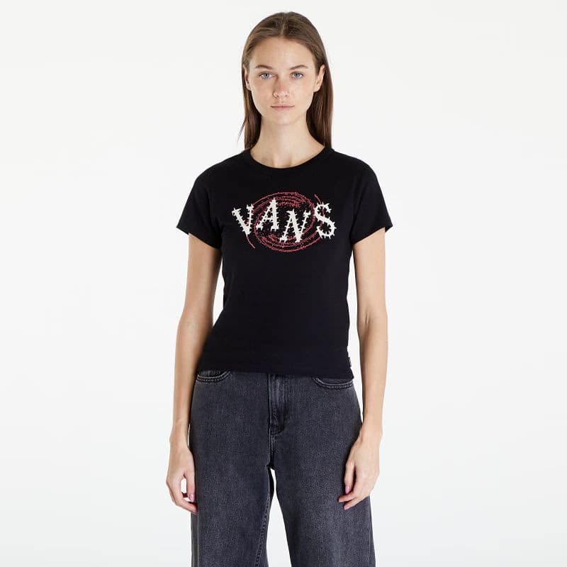 Dámske tričko s krátkym rukávom VANS SPIRAL DOWN MINI-Black 2