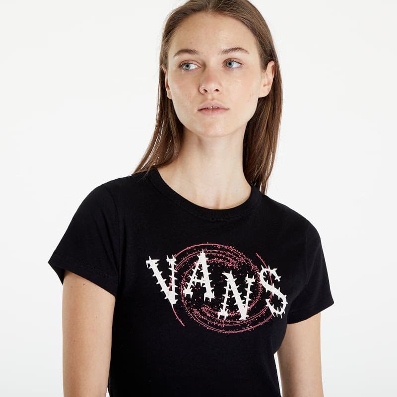 Dámske tričko s krátkym rukávom VANS SPIRAL DOWN MINI-Black 4