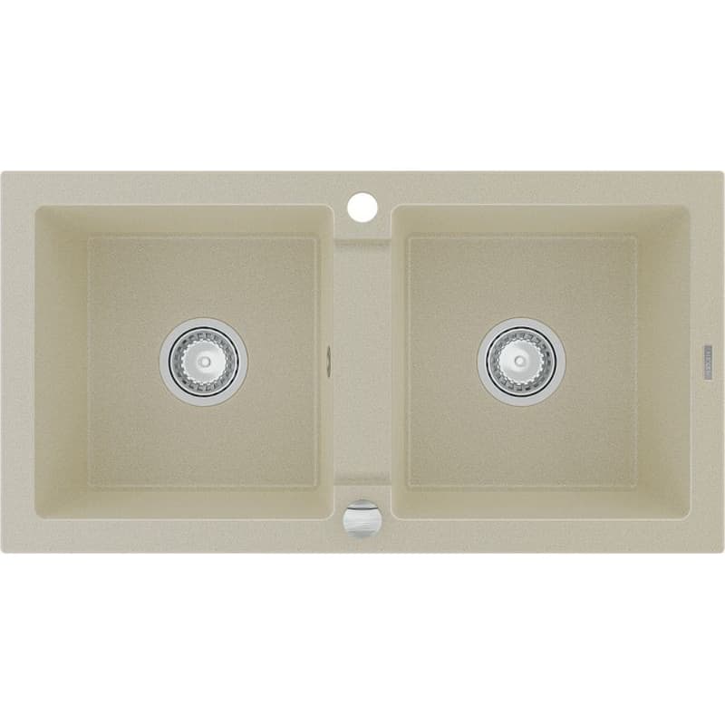 MEXEN MEXEN - Mario granitový drez dve mísy 820x436 mm, béžová 6504822000-69 1