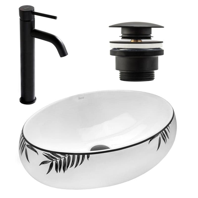 REA/S - SET umývadlo na dosku + batéria + klik klak KPL-09997 1
