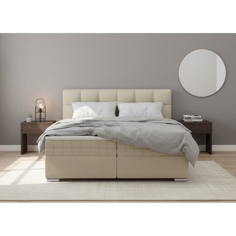 Elvisia Manželská posteľ ALPINA Boxspring | 160 x 200 cm Farba: Tmavá sivá / Vinci 14 5