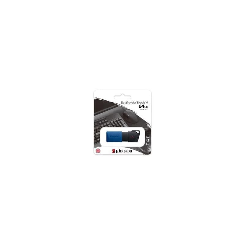 Kingston 64GB USB3.2 Gen 1 DataTraveler Exodia M (Black + Blue) 6