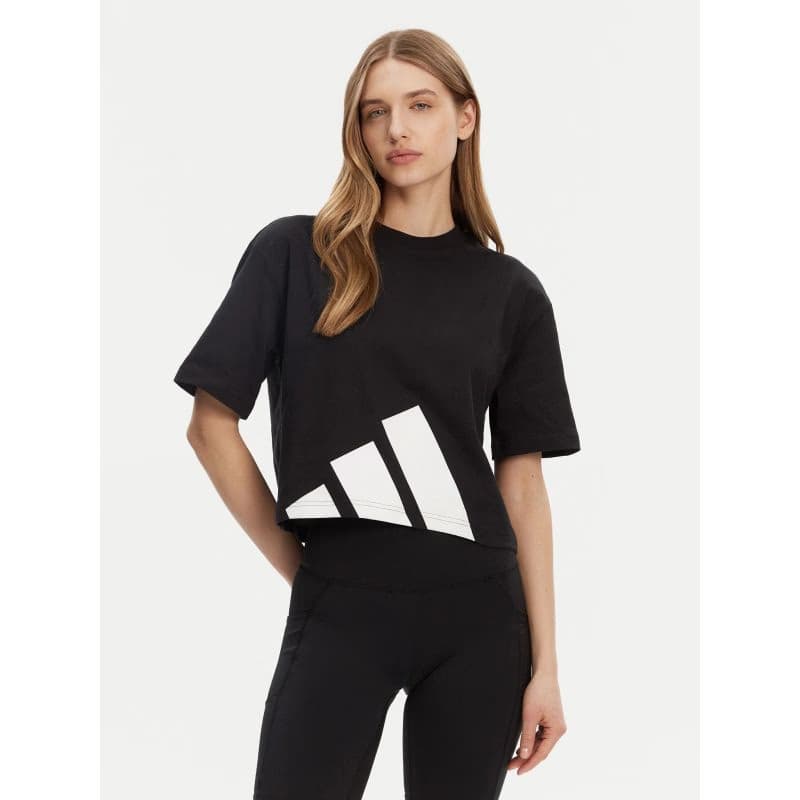 Dámske tričko s krátkym rukávom ADIDAS W BL SJ BF T BLACK WHITE 2