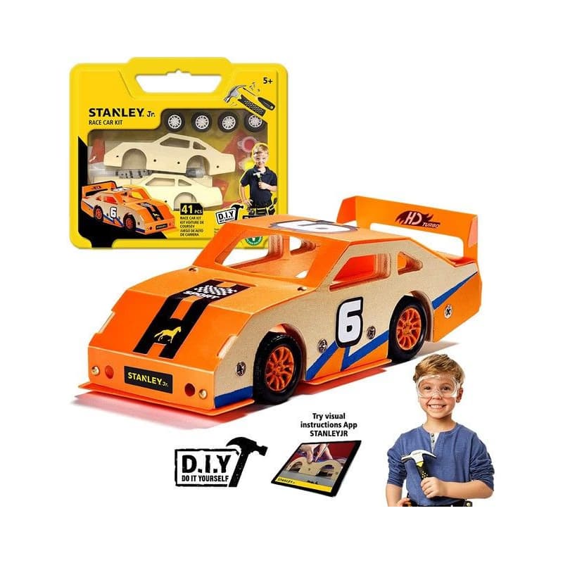 Stanley Jr. OK002-SY Stavebnice, závodné auto, drevo 2