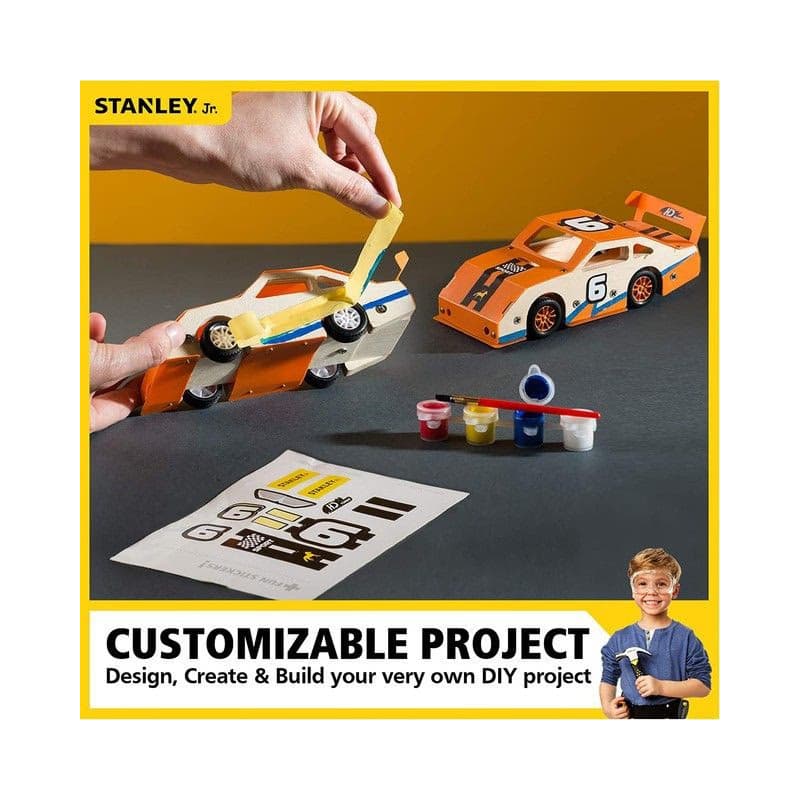 Stanley Jr. OK002-SY Stavebnice, závodné auto, drevo 5