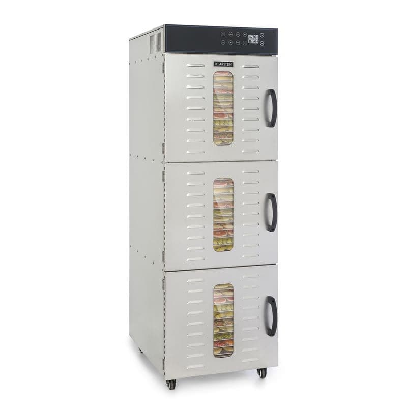 Klarstein Master Jerky 550, sušička potravín, 2400 W, 30 – 90 °C, 24 hod. časovač, nehrdzavejúca oceľ, strieborný