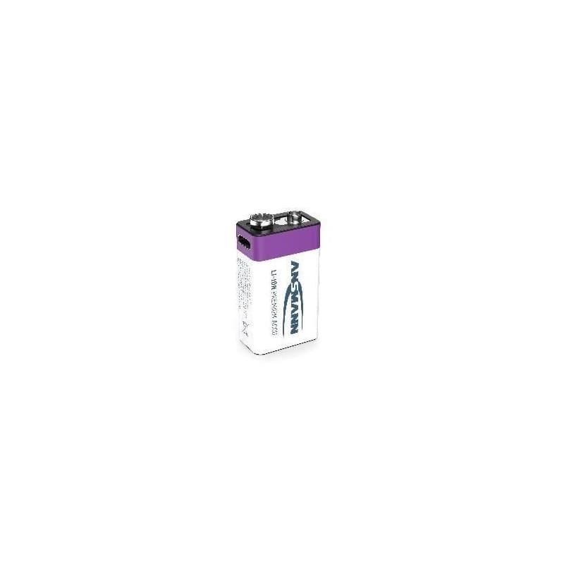 Ansmann Li-ion 9V Block, min 340mAh, s nabíjacou elektronikou, USB-C
