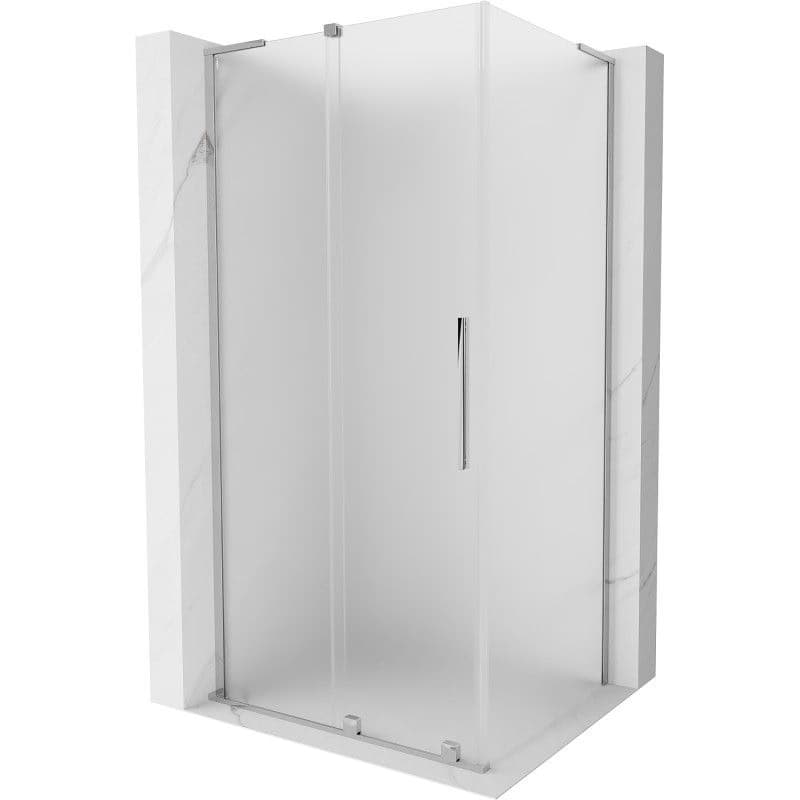 MEXEN/S - Velar L sprchovací kút, posuvné dvere 90 x 80, dekor, chróm 871-090-080-33-01 1