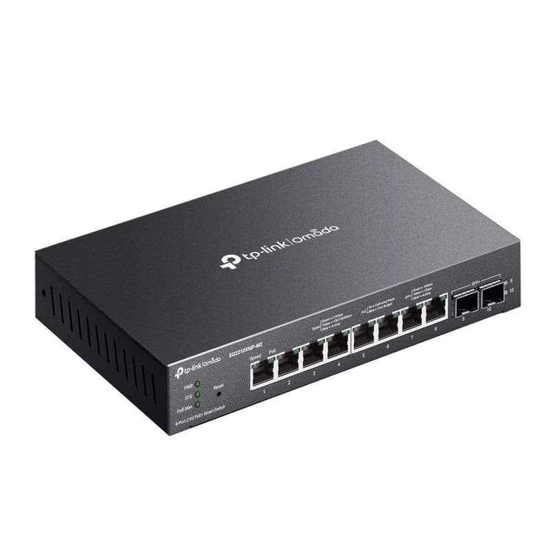 TP-Link OMADA switch SG2210XMP-M2 (8x2, 5GbE, 2xSFP+, 8xPoE+, 160W, fanless) 3