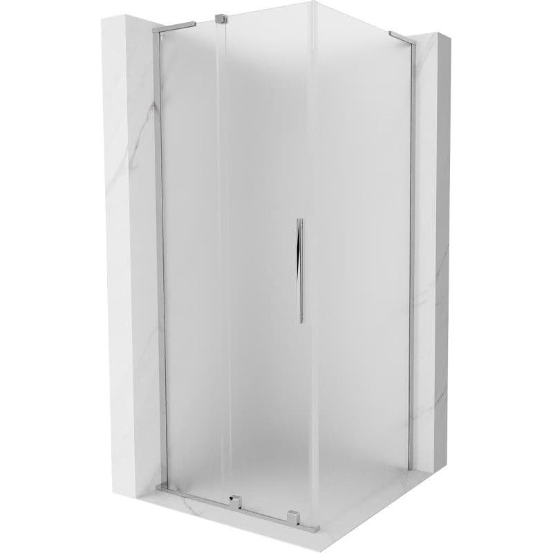 MEXEN/S - Velar L sprchovací kút, posuvné dvere 100 x 100, dekor, chróm 871-100-100-33-01 1