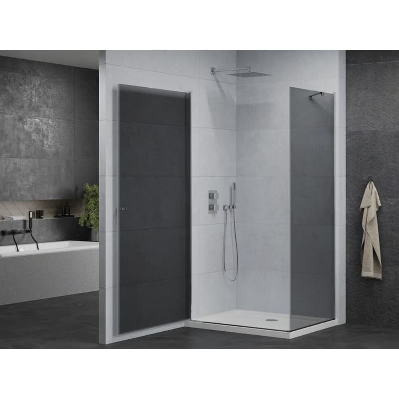 MEXEN/S - Pretória sprchovací kút 90x80, grafit, chróm + sprchová vanička vrátane sifónu 852-090-080-01-40-4010 3