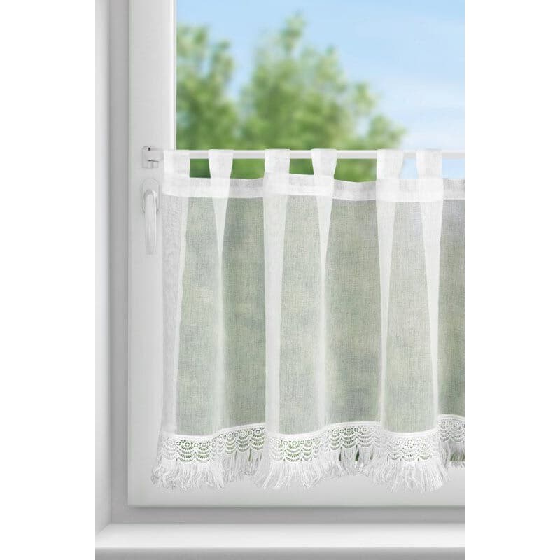 ArtFir Krátka záclona ROXANA PU | biela 150 x 60 cm 1