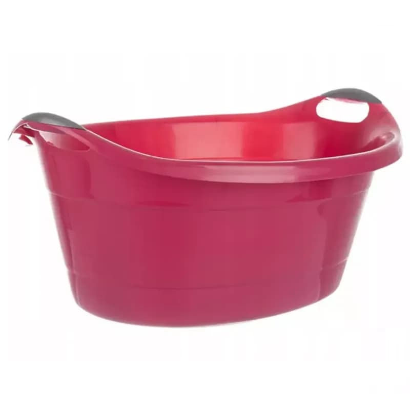 Oválna červená vaňová misa 40l 1