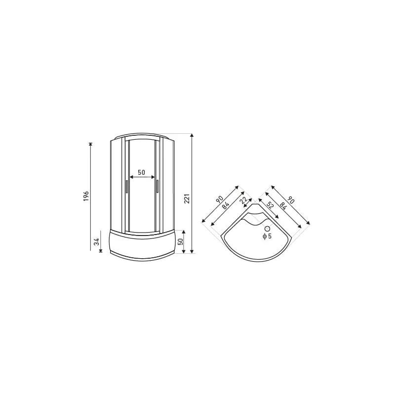 KERRA - Kabína s hydromasážou Silver Prime 90 5907548107923 4