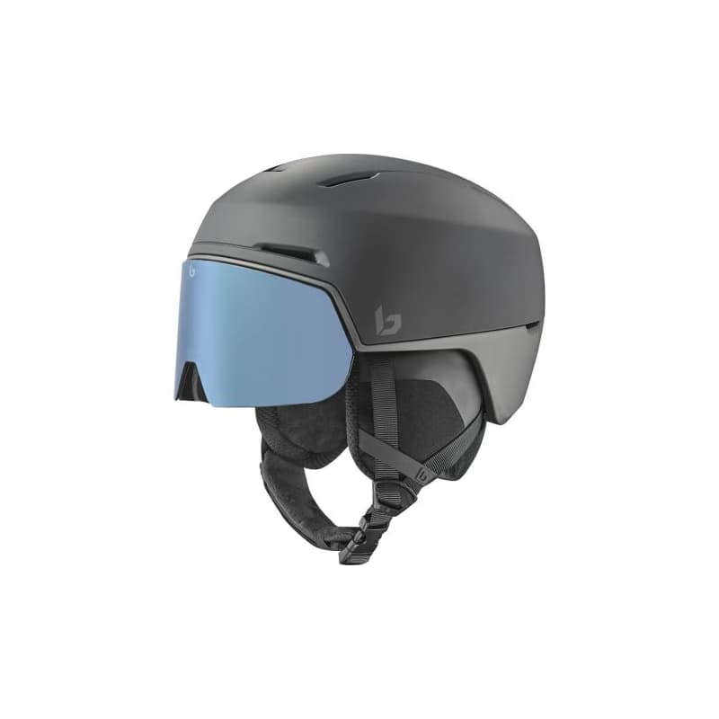 Lyžiarska prilba so štítom BOLLE X-Fusion Pure-Mineral Black Matte - Brown Blue Cat 2 1