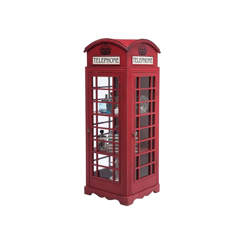 London Telephone vitrína červená 1