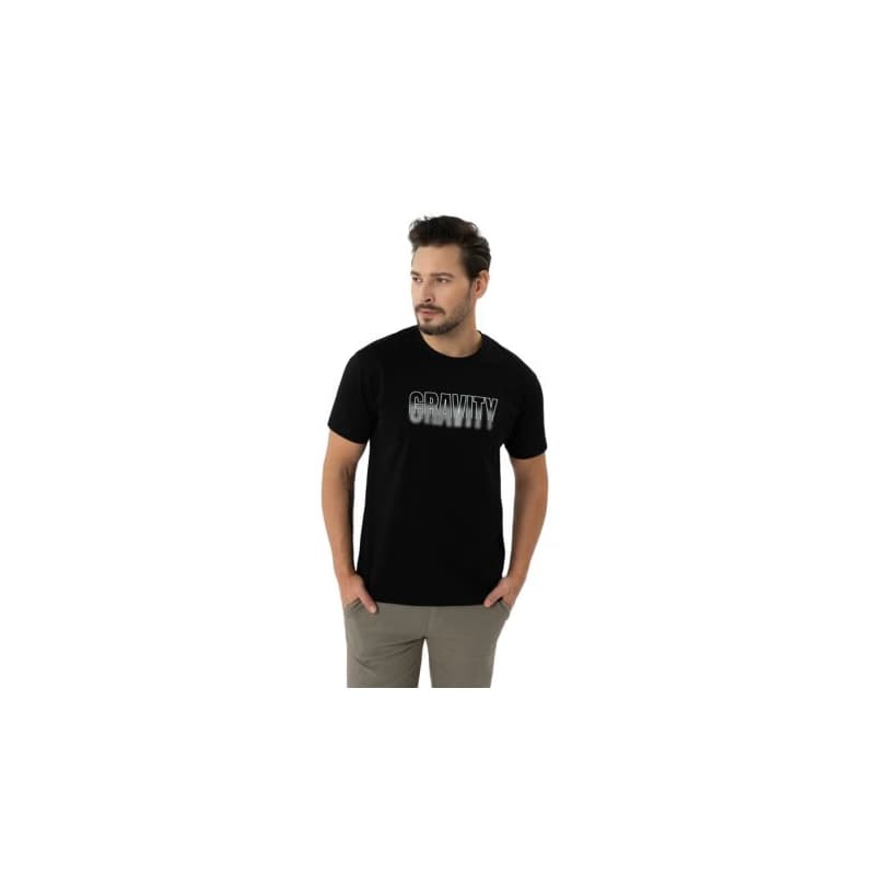Pánske tričko s krátkym rukávom VOLCANO T-SILVER-BLACK 1