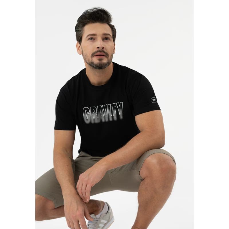 Pánske tričko s krátkym rukávom VOLCANO T-SILVER-BLACK 3