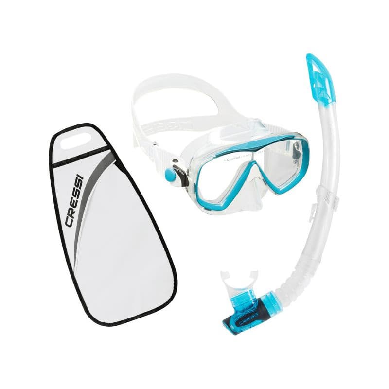 Potápačský šnorchlovací set CRESSI ESTRELLA + GAMMA COMBO CLEAR AQUAMARINE 2