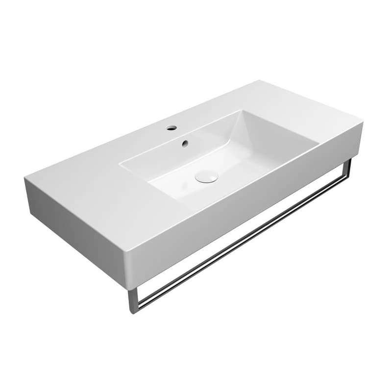 GSI - KUBE X keramické umývadlo 100x47cm, s odkladacími plochami, biela ExtraGlaze 9451111 6