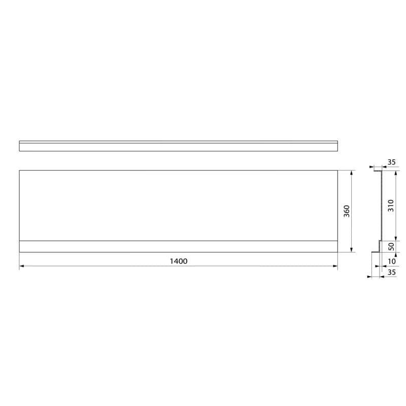 POLYSAN - DEEP PLAIN NIKA panel, 140x36cm 72957 2