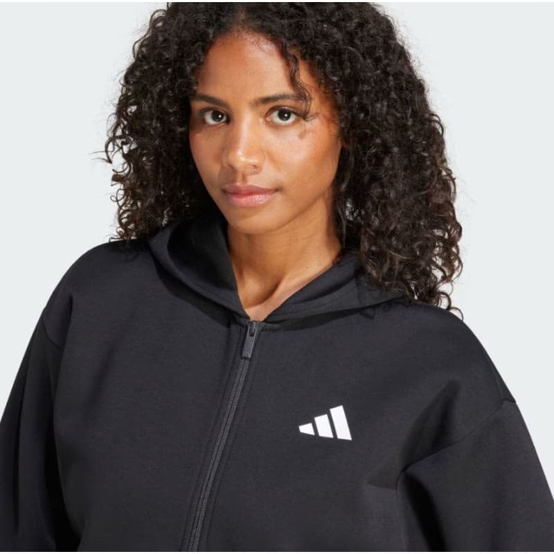 Dámska mikina so zipsom ADIDAS W FI 3S FZ HD BLACK 3