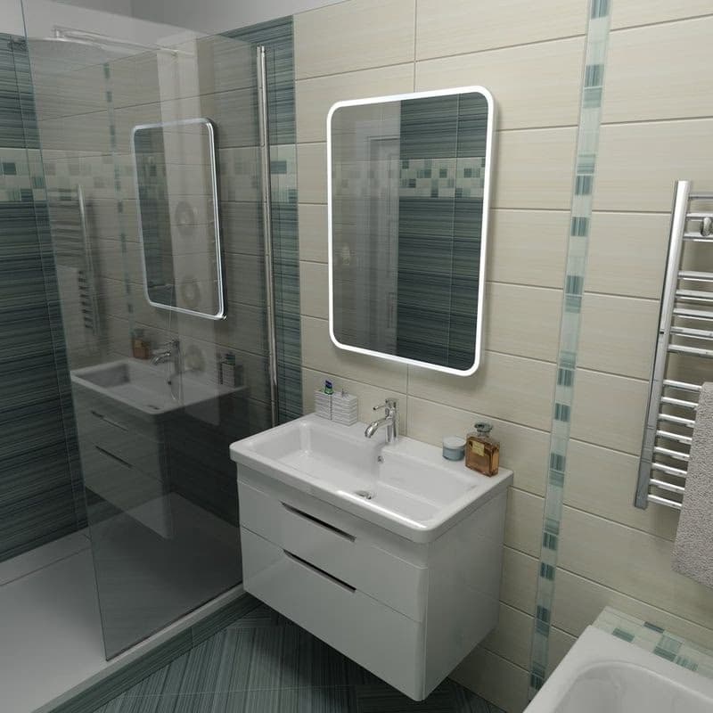 SAPHO - FLOAT LED podsvietené zrkadlo 50x70cm, biela 22571 3