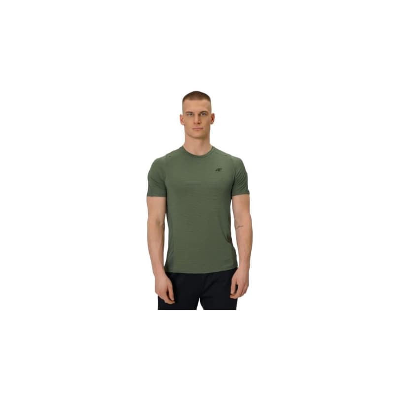 Pánske bežecké tričko s krátkym rukávom 4F TSHIRT FNK M1775-43S-KHAKI 1