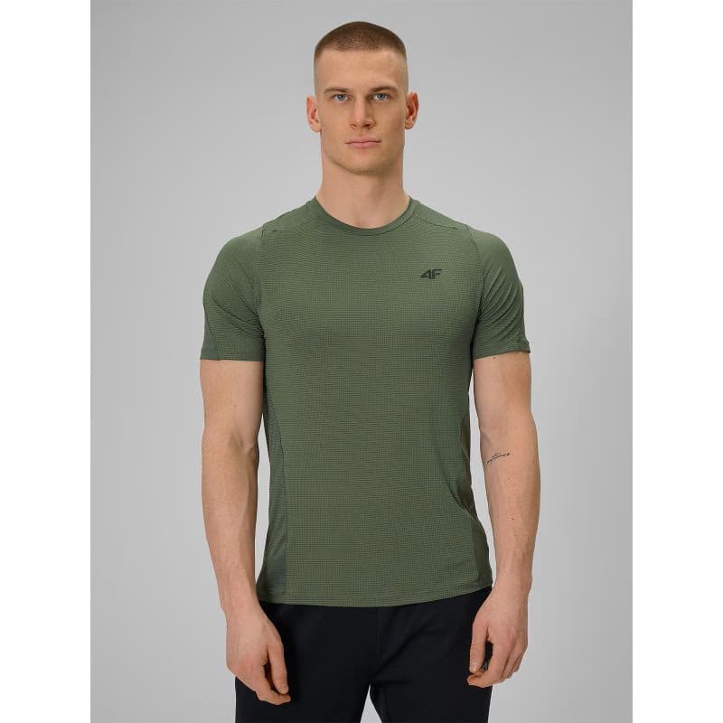 Pánske bežecké tričko s krátkym rukávom 4F TSHIRT FNK M1775-43S-KHAKI 2