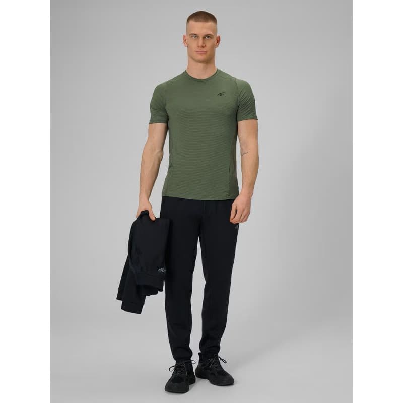 Pánske bežecké tričko s krátkym rukávom 4F TSHIRT FNK M1775-43S-KHAKI 6