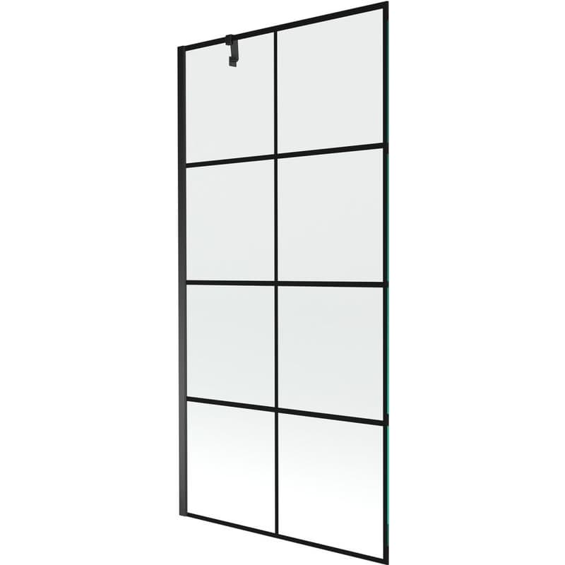 MEXEN/S - Next vaňová zástena FIX 90x150, čierny dekor, čierna 895-090-000-00-77-70
