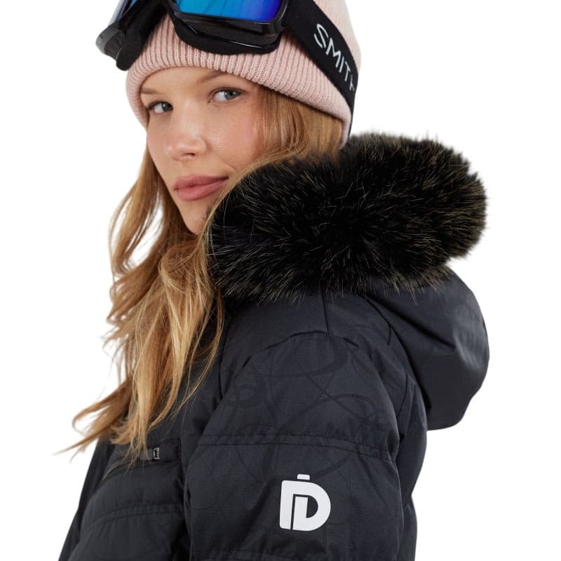 Dámska lyžiarska bunda FUNDANGO Elyra Fur Padded Jacket-905- black embossed 6