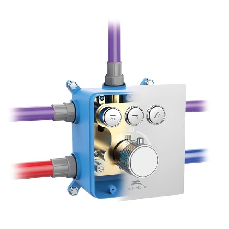 Rubineta - Termostatická podomietková batéria Thermo-3F OLBAPM0016 3