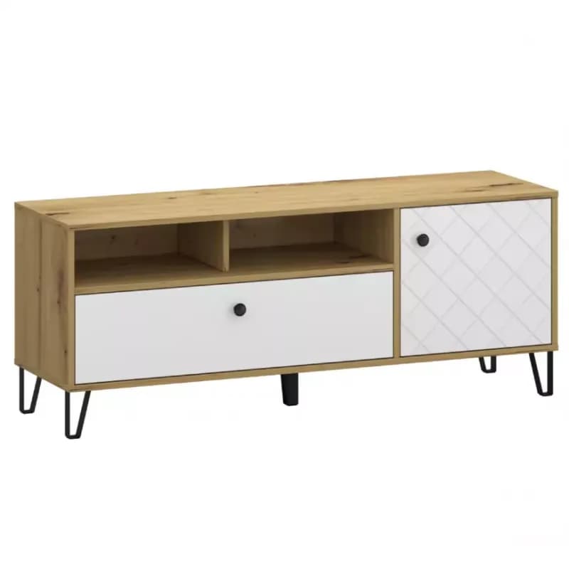 TV Stolík Sorrento B 2d Dub Artisan/Biely 1