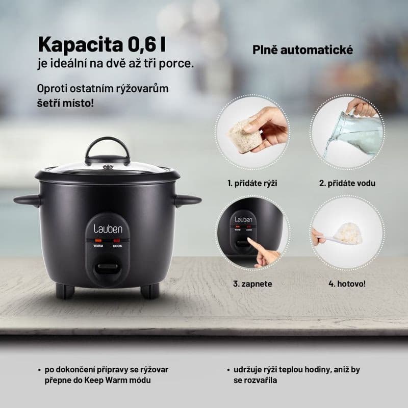Lauben Rice Cooker 600BC - ryžovar 2