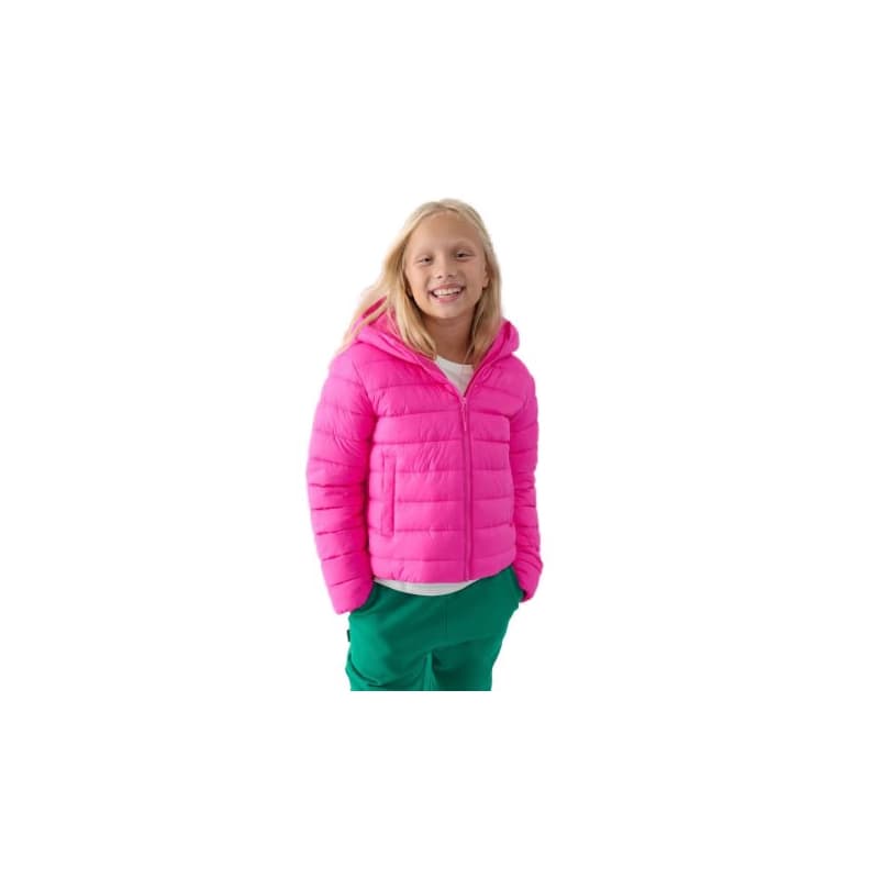 Dievčenská bunda 4F JUNIOR DOWN JACKET-JWAW24TDJAF449-55S-HOT PINK 1