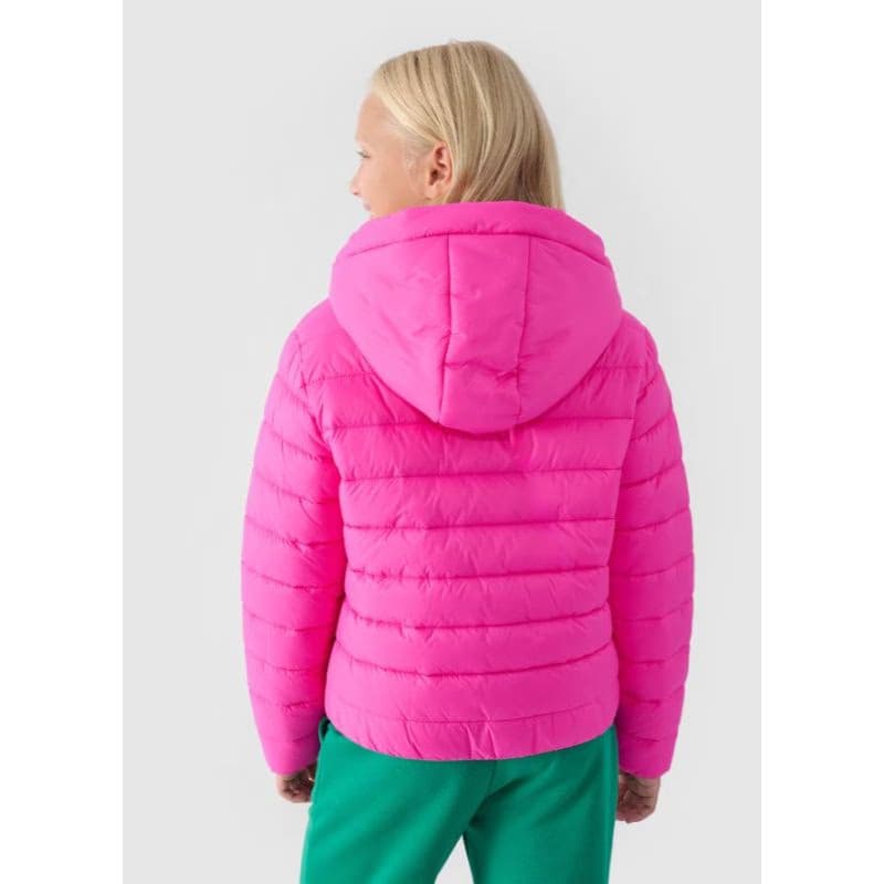 Dievčenská bunda 4F JUNIOR DOWN JACKET-JWAW24TDJAF449-55S-HOT PINK 5