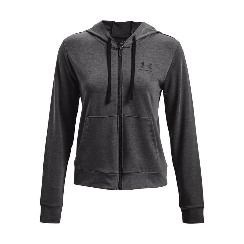 Dámska mikina so zipsom UNDER ARMOUR Rival Terry FZ Hoodie-GRY 3