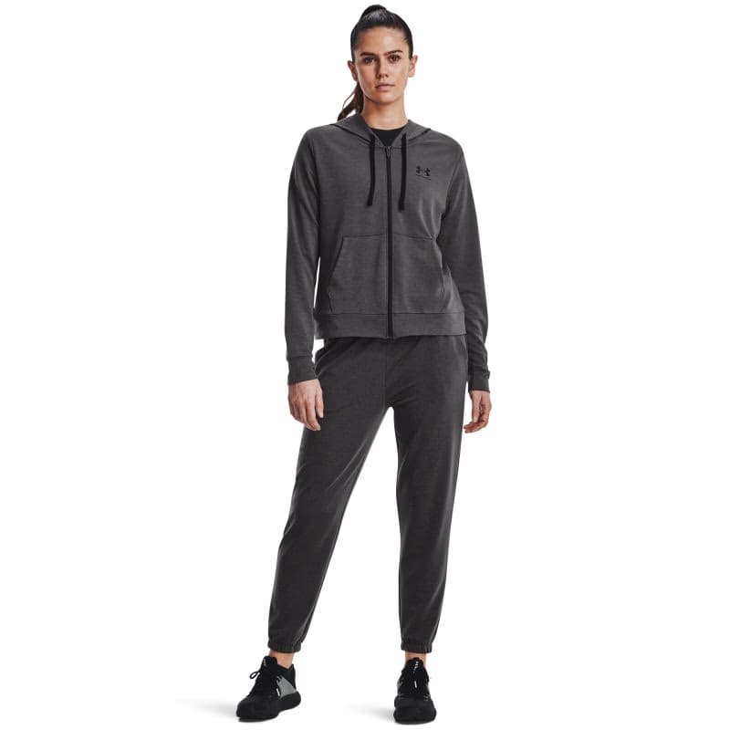 Dámska mikina so zipsom UNDER ARMOUR Rival Terry FZ Hoodie-GRY 6
