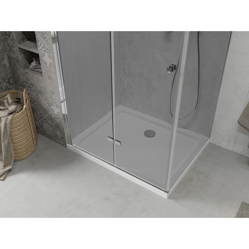 MEXEN/S - Lima sprchovací kút 70x110, grafit, chróm + biela vanička so sifónom 856-070-110-01-40-4010 5