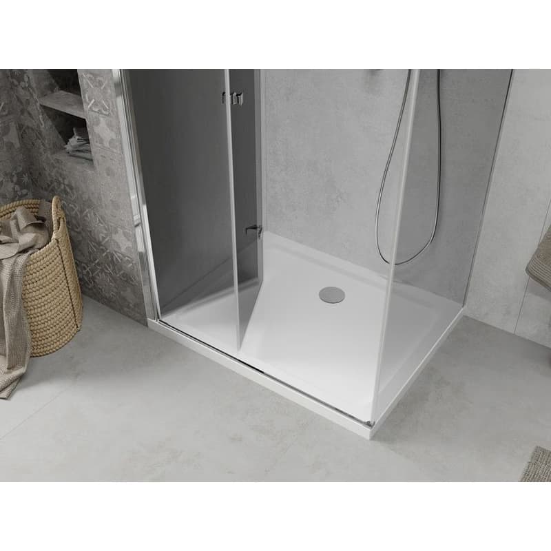 MEXEN/S - Lima sprchovací kút 70x110, grafit, chróm + biela vanička so sifónom 856-070-110-01-40-4010 6