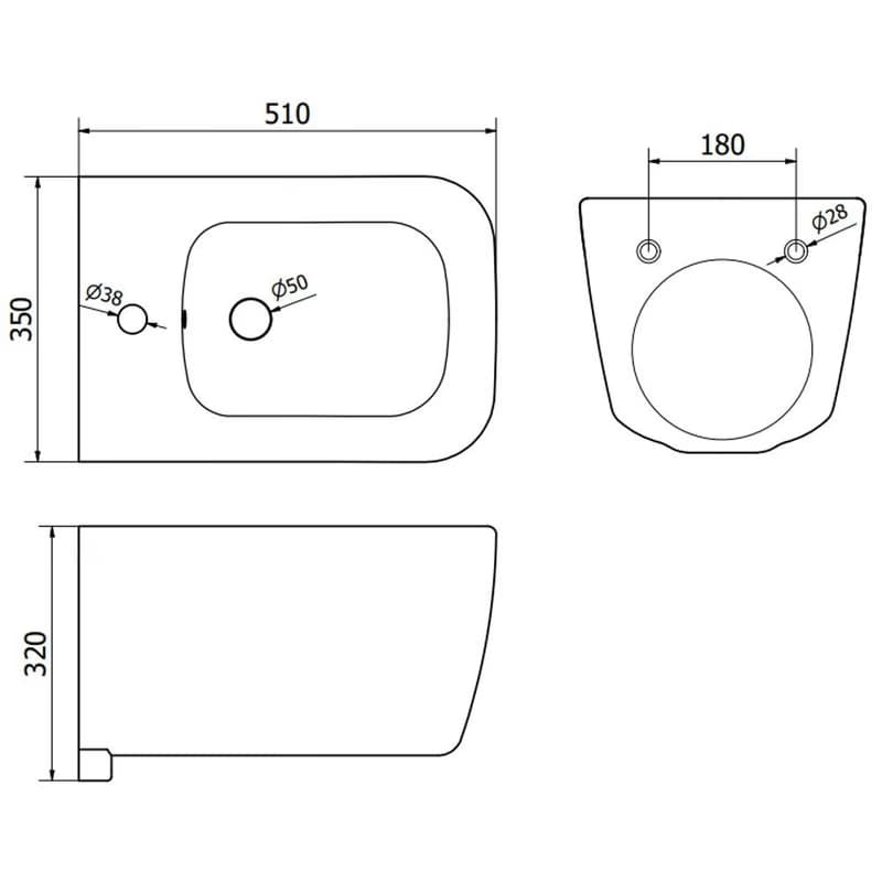 MEXEN - Stella bidet závesný, biela 35685100 3