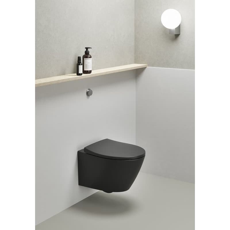 GSI - MODO závesná WC misa, Swirlflush, 37x52cm, čierna dual-mat 981626 4