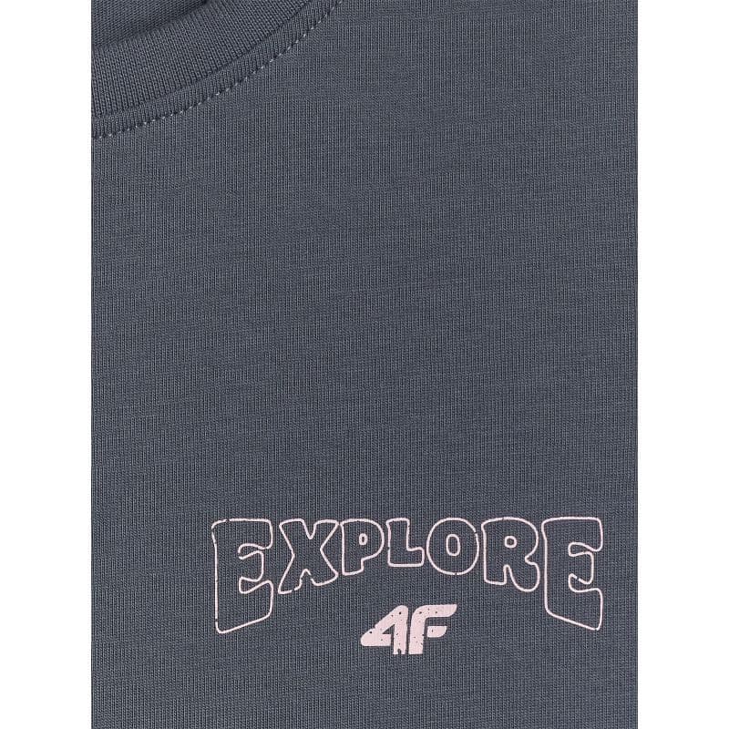 Dievčenské tričko s krátkym rukávom 4F JUNIOR TSHIRT F2886-22S-ANTHRACITE 4