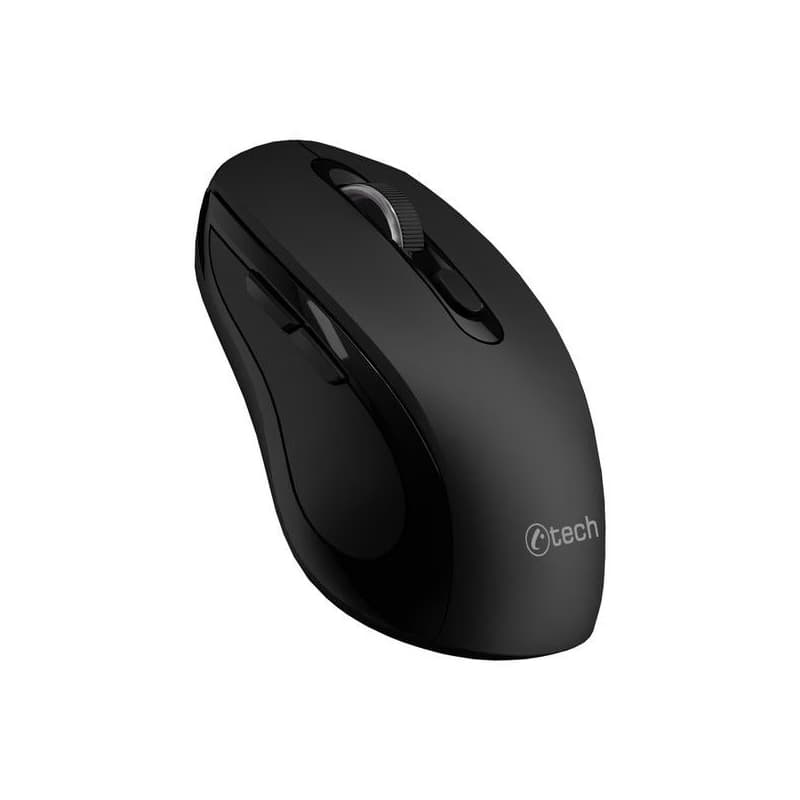 C-TECH myš Dual mode WLM-12BK, bezdrôtová, 1600DPI, 6 tlačidiel, čierna, USB nano receiver 2