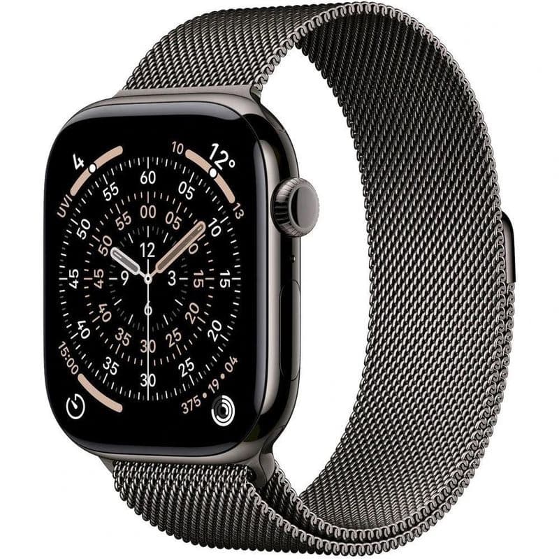 Apple Watch Series 11 GPS + Cellular 46mm Slate Titanium Case with Slate Milanese Loop - S/M 1