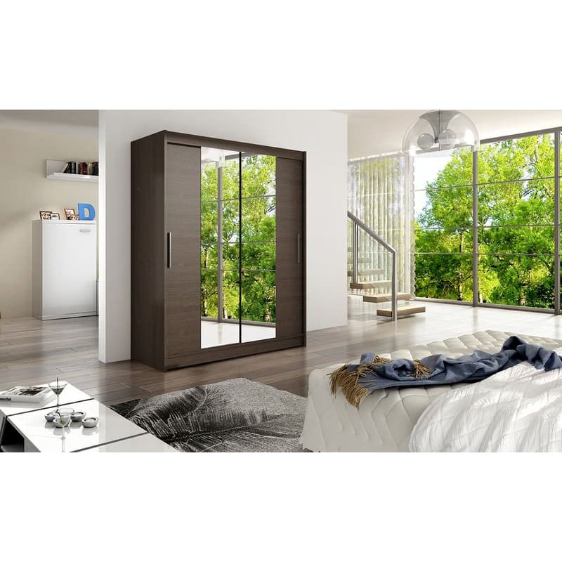 ArtAdrk Šatníková skriňa INESS | 150 cm Skriňa: Is04 / trufla 5